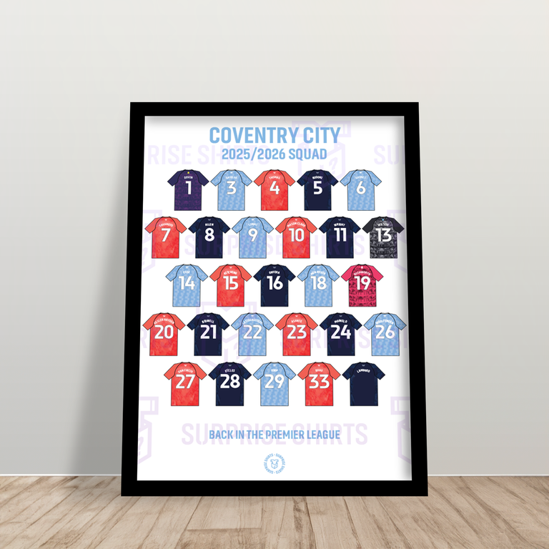 Coventry City 'Kampioenen 2025/2026' Voetbalshirt Opdruk