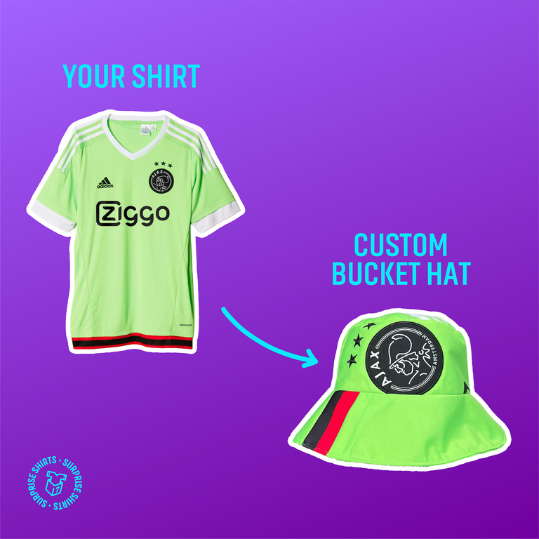 Custom Voetbalshirt Bucket Hat - Gemaakt van jouw shirt!