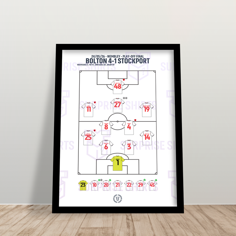 Bolton 4-1 Stockport - League One Play-off - Speciale Editie Voetbalprint