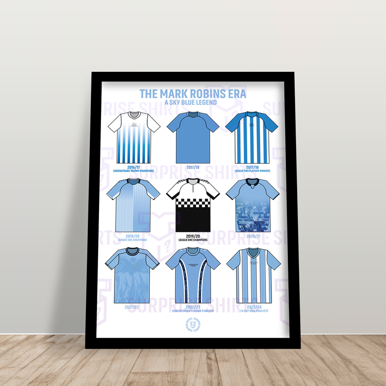 Coventry City 'Het Mark Robins Tijdperk' Voetbalshirt Print