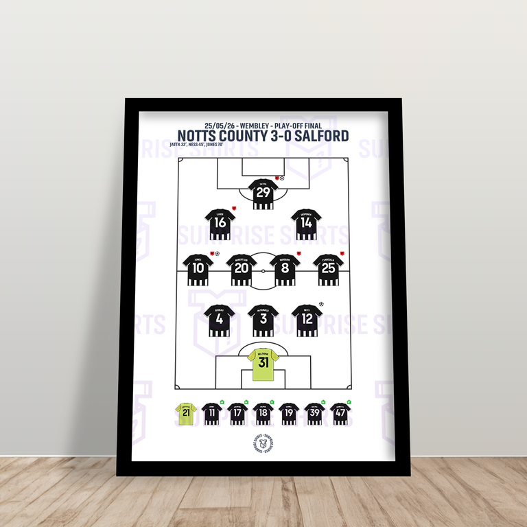 Notts County 3-0 Salford - League Two Playoff - Speciale Editie Voetbalprint